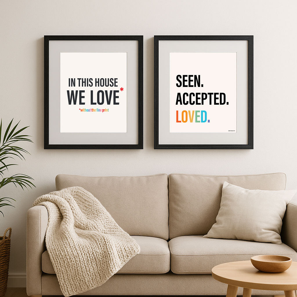 No Fine Print Love Framed Art Set-Type-nakedpastor