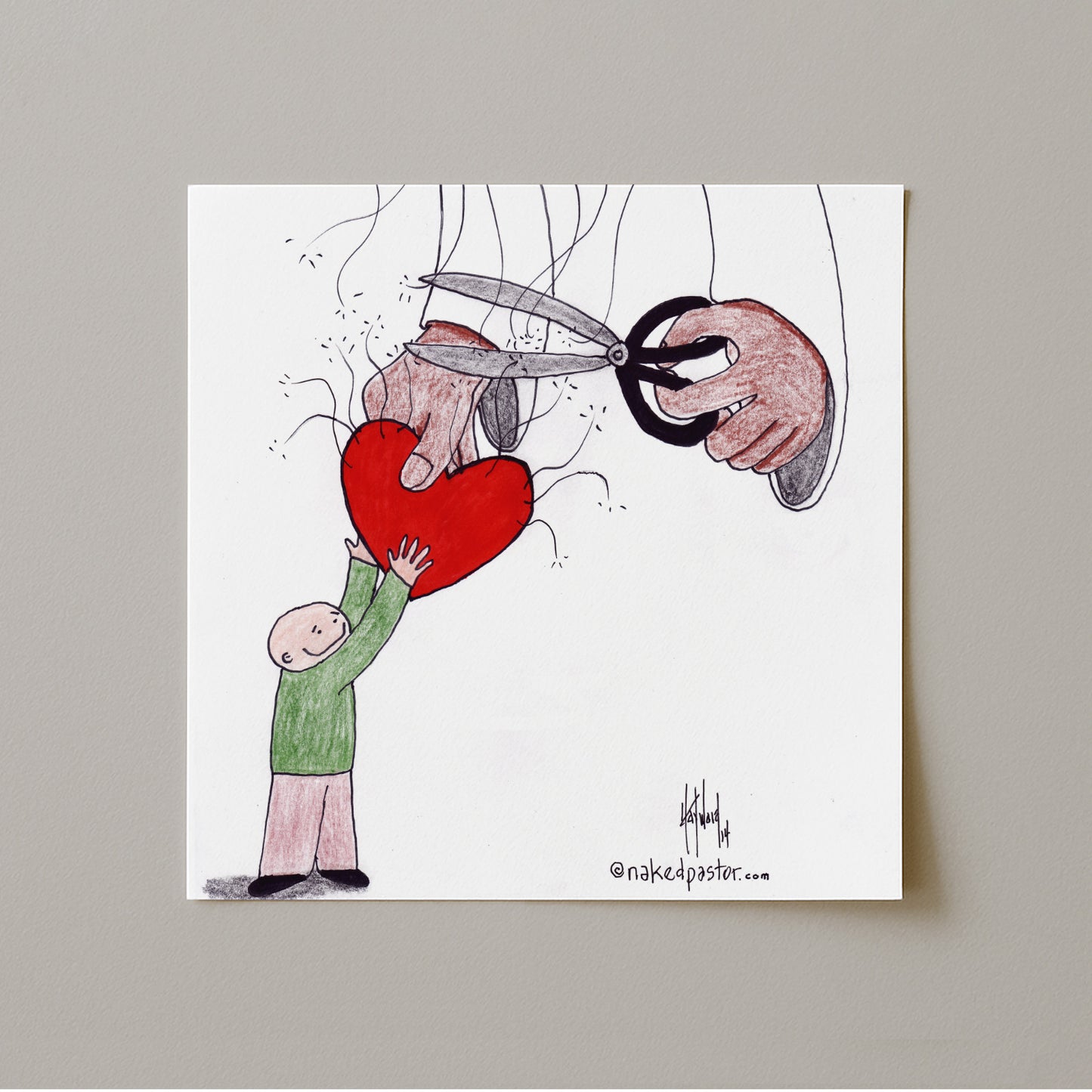 No Strings Attached Print-Cartoons-nakedpastor