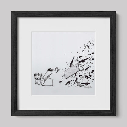No Weapon Shall Prosper Cartoon Print-Cartoons-nakedpastor