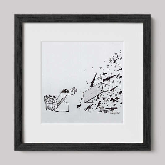 No Weapon Shall Prosper Cartoon Print-Cartoons-nakedpastor