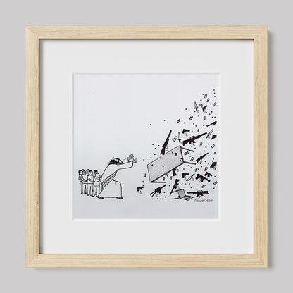 No Weapon Shall Prosper Cartoon Print-Cartoons-nakedpastor
