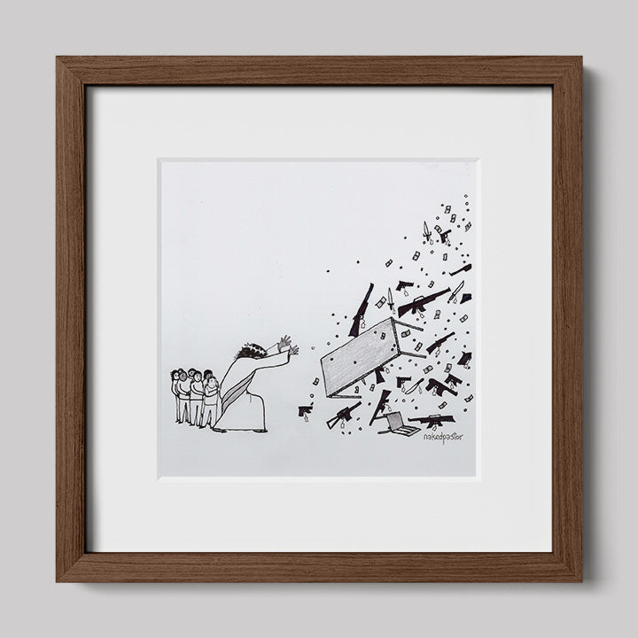 No Weapon Shall Prosper Cartoon Print-Cartoons-nakedpastor