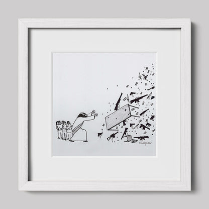 No Weapon Shall Prosper Cartoon Print-Cartoons-nakedpastor
