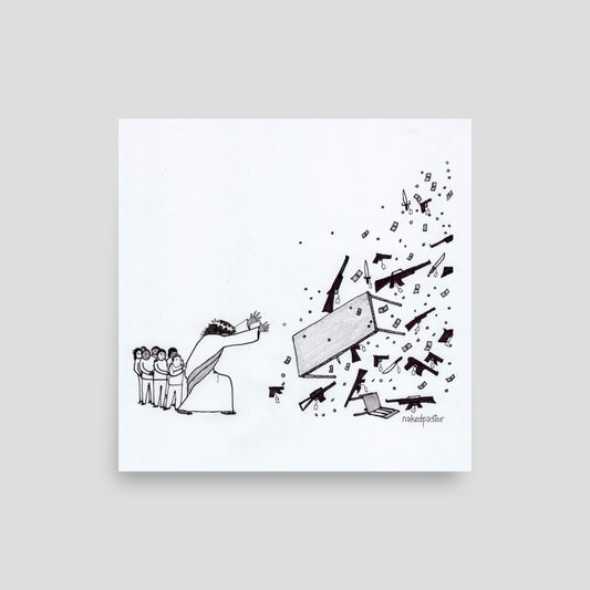 No Weapon Shall Prosper Cartoon Print-Cartoons-nakedpastor