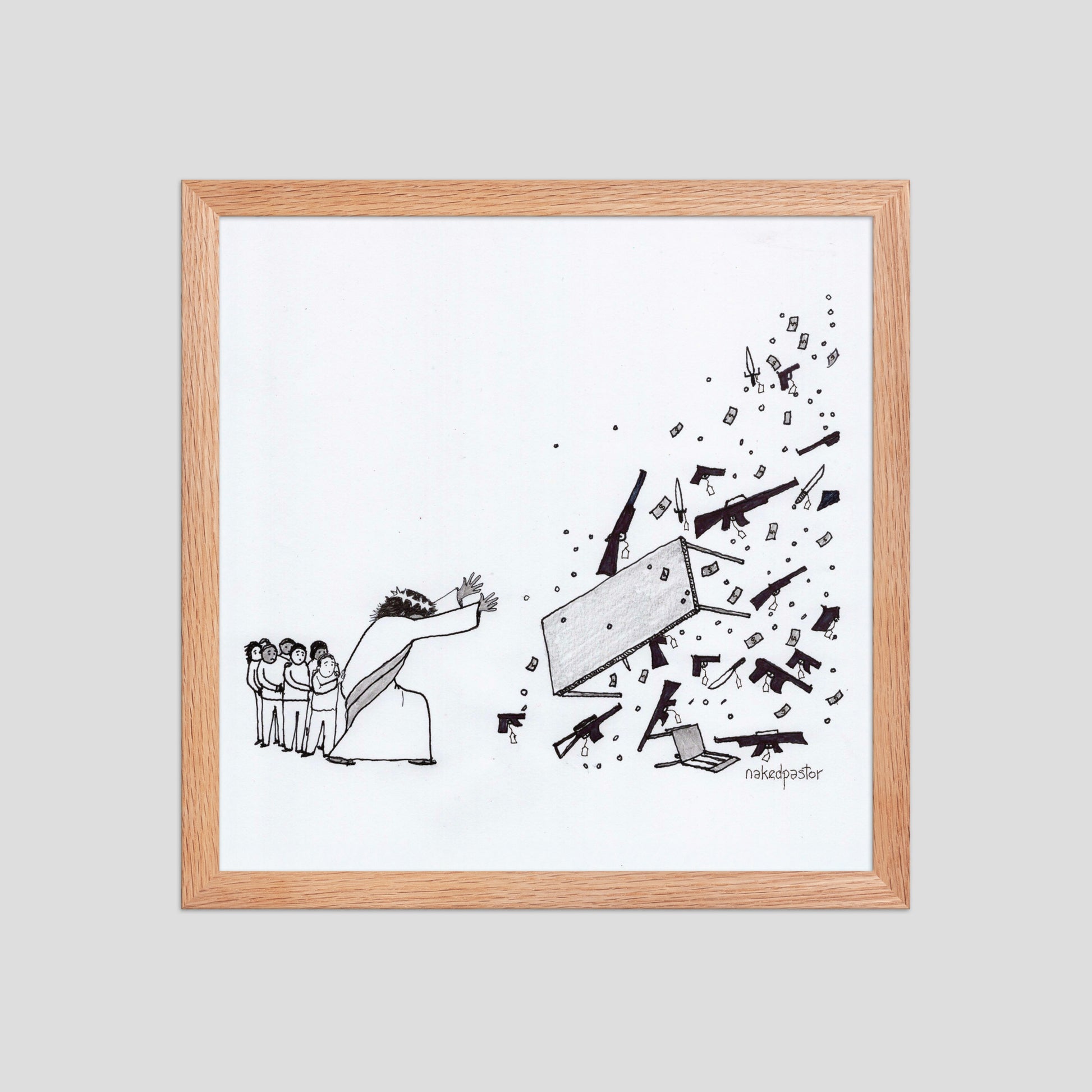 No Weapon Shall Prosper Cartoon Print-Cartoons-nakedpastor