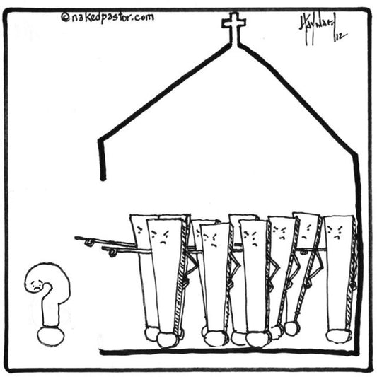 No Questions Allowed Digital Cartoon-Digital Cartoons-nakedpastor
