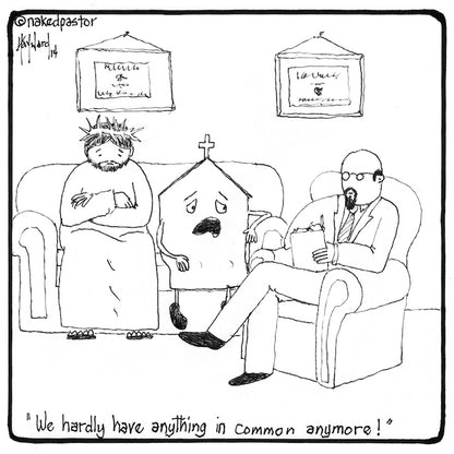 Not Much in Common Anymore Original Cartoon Drawing