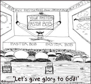Glory to Pastor Bob Digital Cartoon-Digital Cartoons-nakedpastor