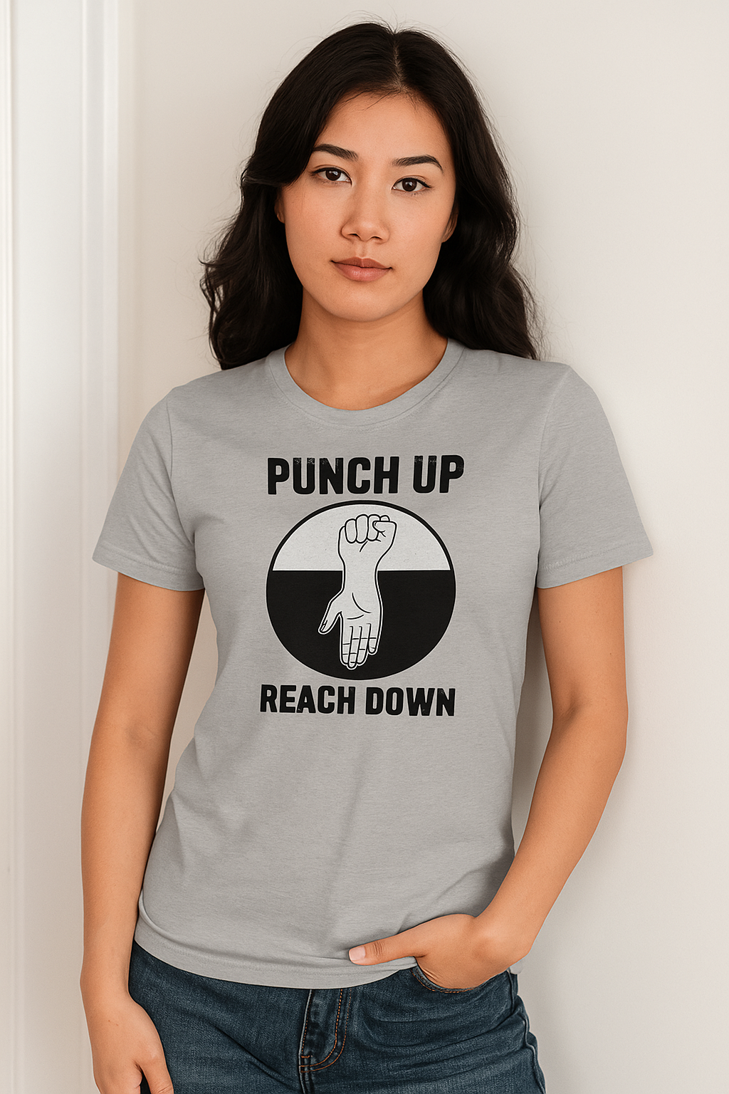 Punch Up, Reach Down T-Shirt-Shirts-nakedpastor
