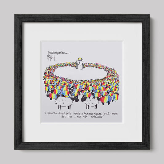 The Rainbow Around God's Throne Print-Cartoons-nakedpastor