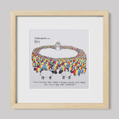 The Rainbow Around God's Throne Print-Cartoons-nakedpastor