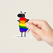Rainbow Sheep Sticker-Stickers-nakedpastor