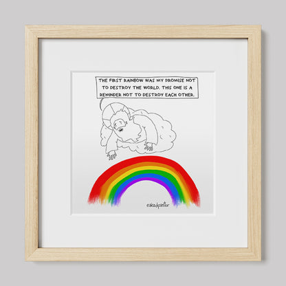 Rainbow Reminder Art Print-Cartoons-nakedpastor