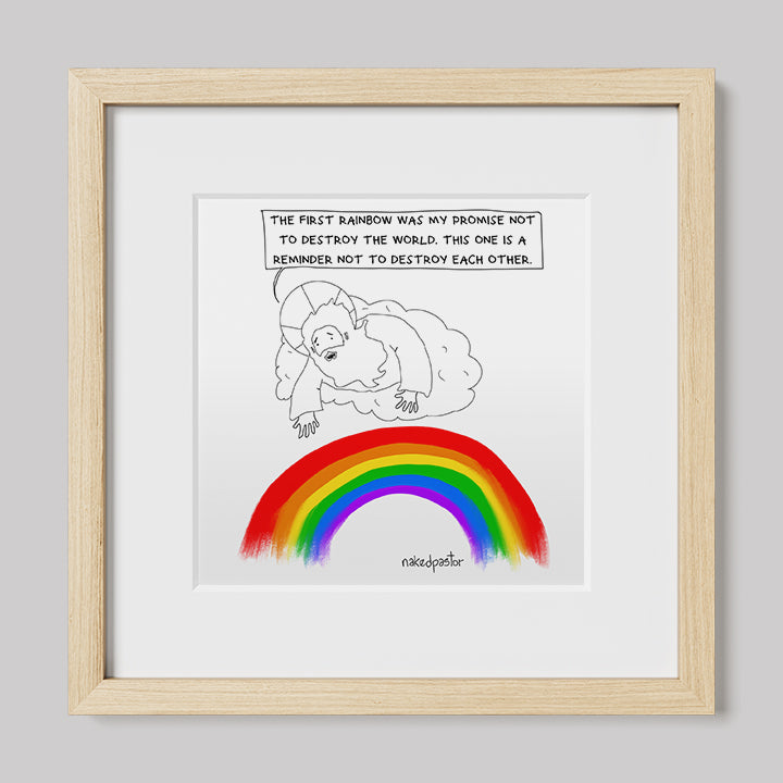 Rainbow Reminder Art Print-Cartoons-nakedpastor
