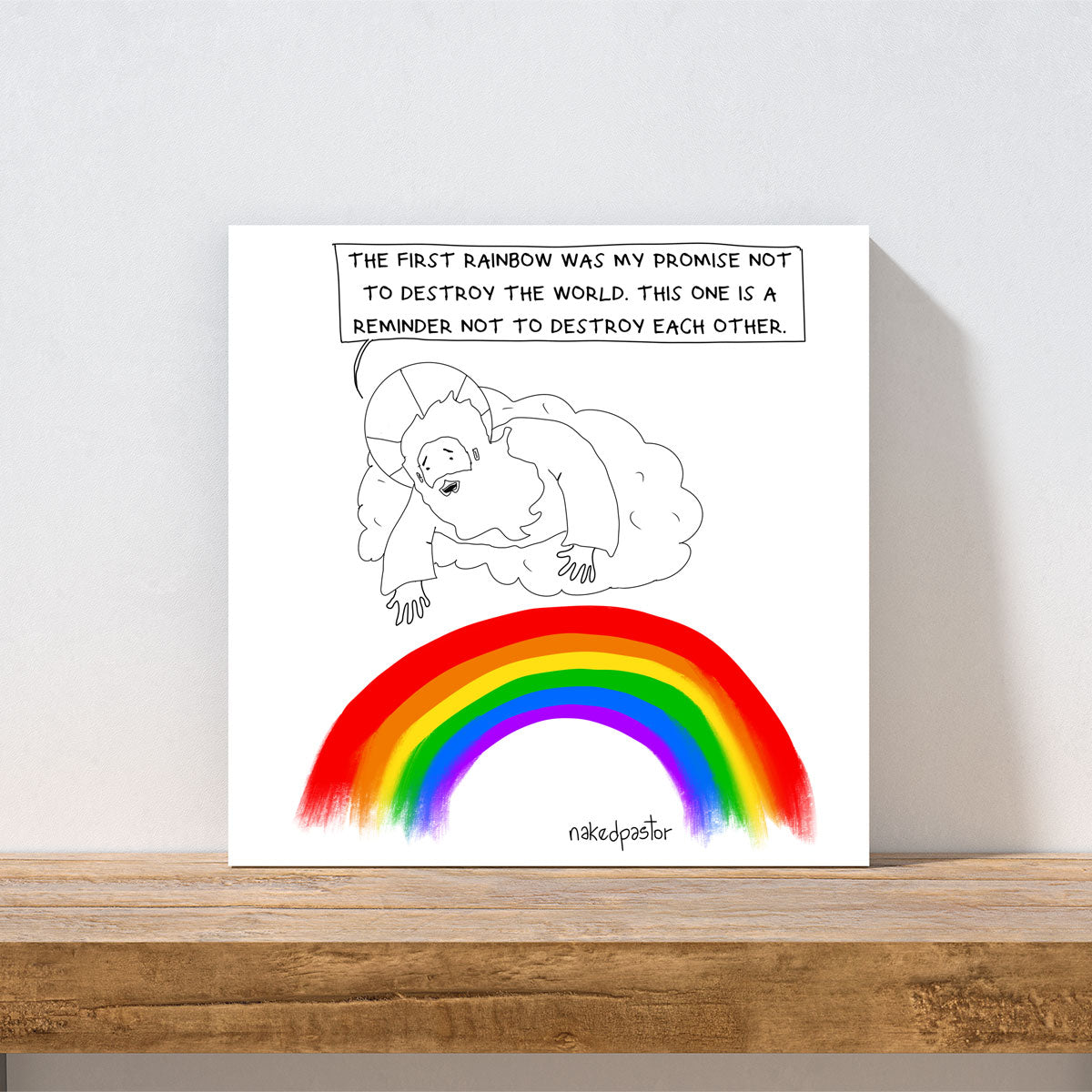 Rainbow Reminder Art Print-Cartoons-nakedpastor