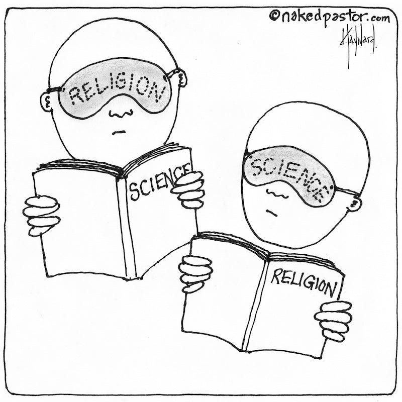 Religion and Science Original Cartoon Drawing