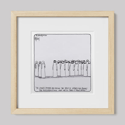 Women and the Resurrection Print-Cartoons-nakedpastor