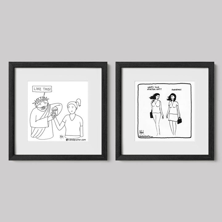 Sacred Defiance Art Print Set-Cartoon-nakedpastor
