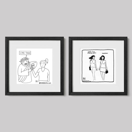 Sacred Defiance Art Print Set-Cartoon-nakedpastor