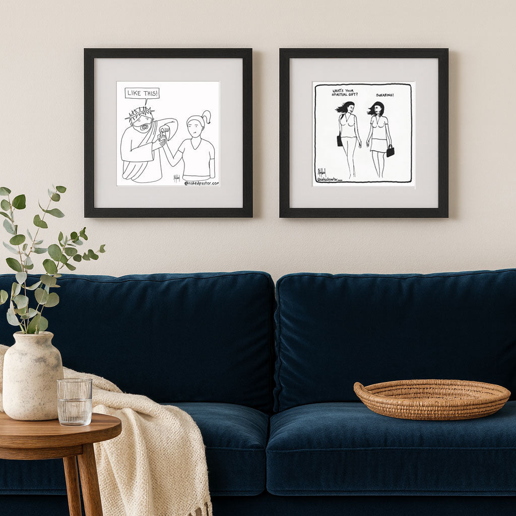 Sacred Defiance Art Print Set-Cartoon-nakedpastor