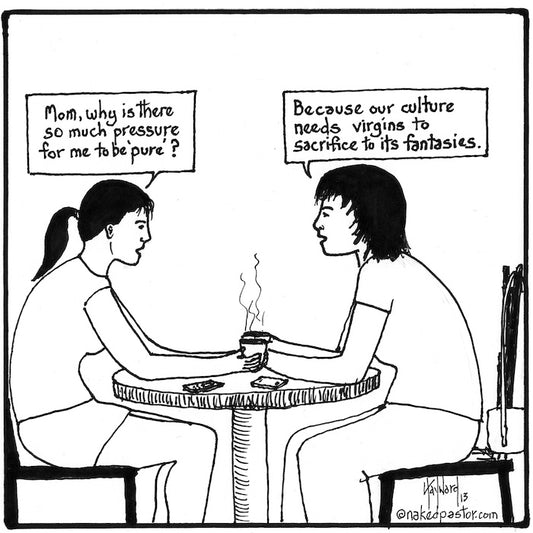 Sacrificial Virgins Digital Cartoon - by nakedpastor