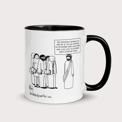 Scripture vs Love Mug-Mugs-nakedpastor