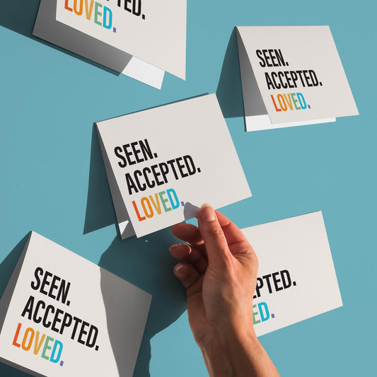 Seen. Accepted. Loved. - Set of 5 Holiday Cards-Greeting Card-nakedpastor