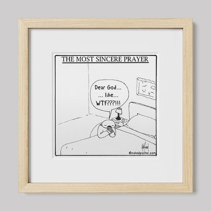The Most Sincere Prayer Cartoon Print-Cartoons-nakedpastor