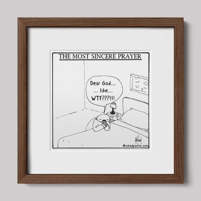 The Most Sincere Prayer Cartoon Print-Cartoons-nakedpastor