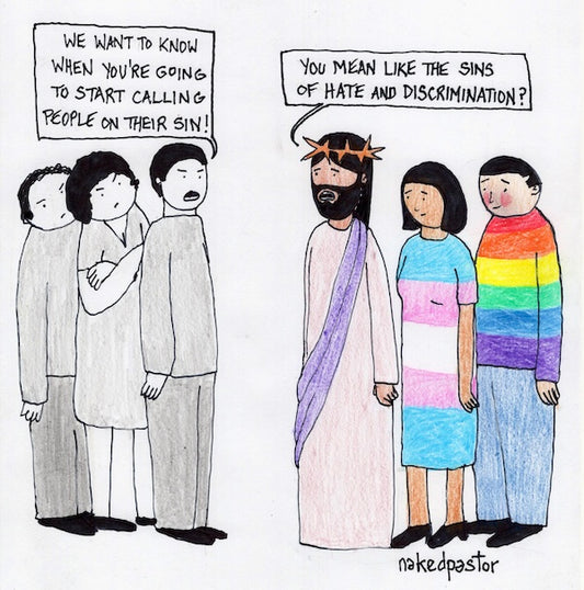 The Sins of Hate and Discrimination Digital Cartoon-Cartoons-nakedpastor