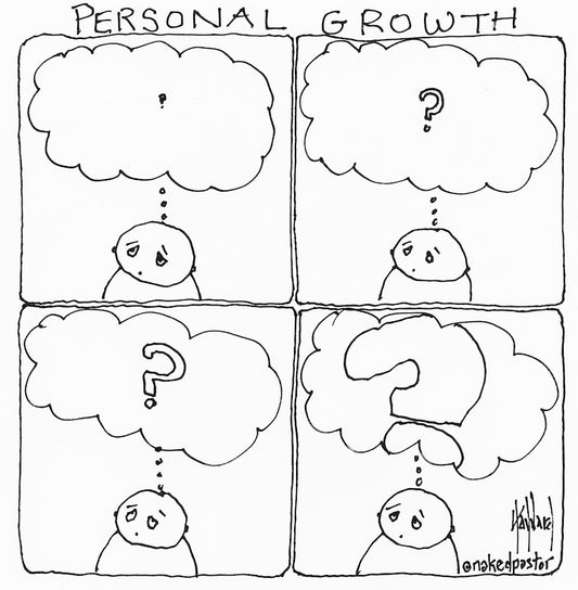 Questions and Personal Growth Digital Cartoon