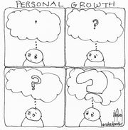 Questions and Personal Growth Digital Cartoon - by nakedpastor