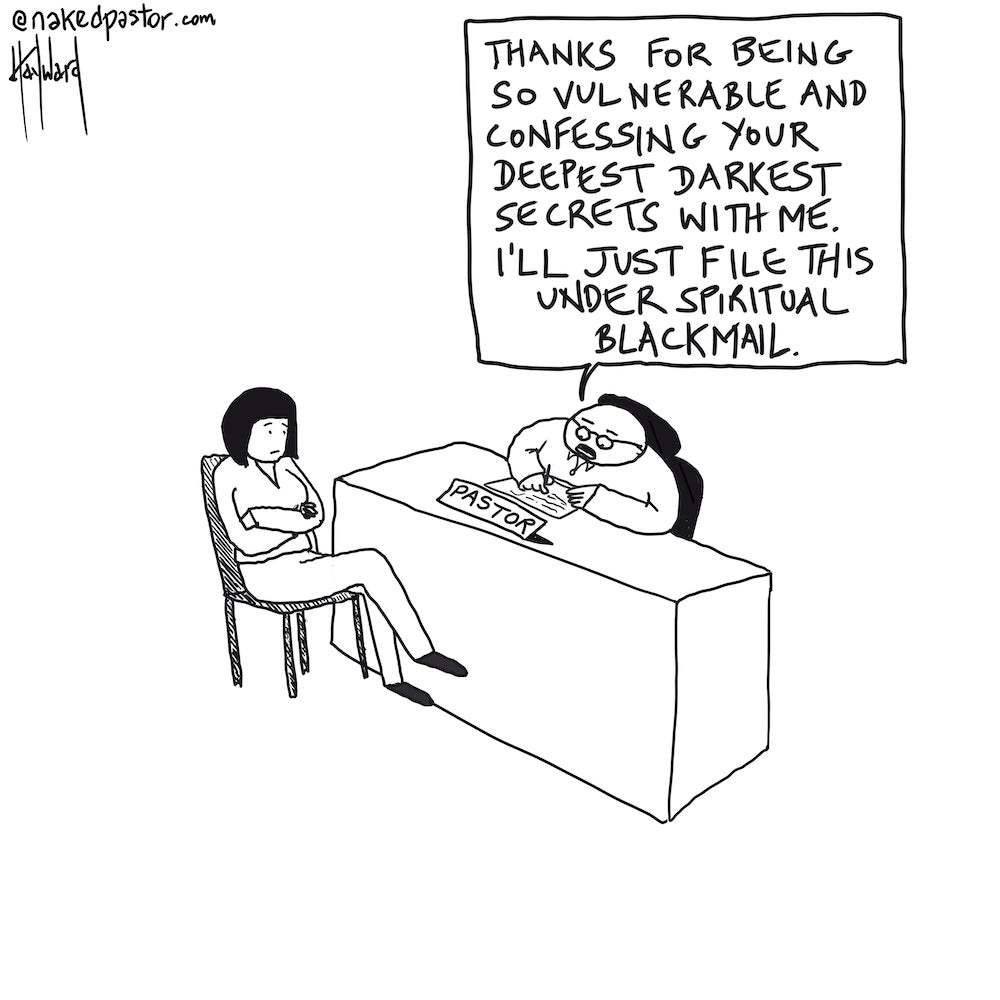 Spiritual Blackmail Digital Cartoon
