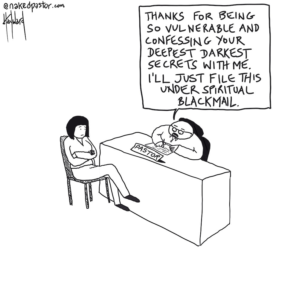 Spiritual Blackmail Digital Cartoon - by nakedpastor