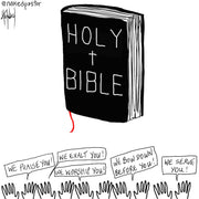 Worshiping the Bible Digital Cartoon - by nakedpastor