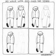 My Walk With God Over the Years Digital Cartoon-Digital Cartoons-nakedpastor