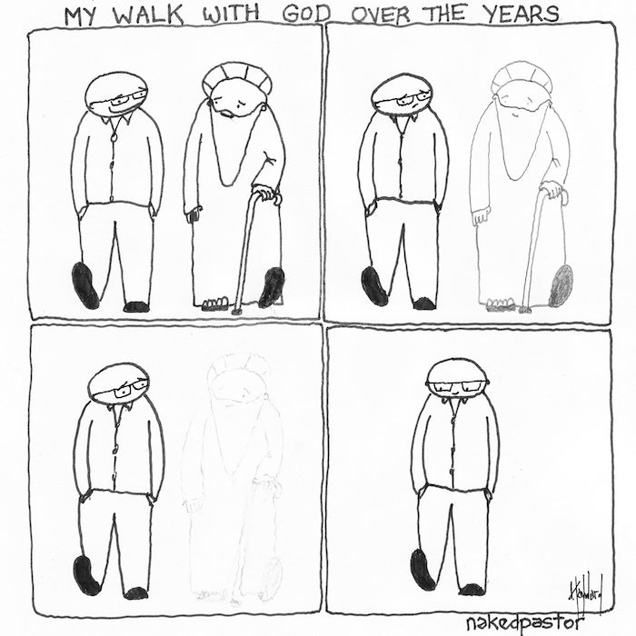 My Walk With God Over the Years Digital Cartoon-Digital Cartoons-nakedpastor