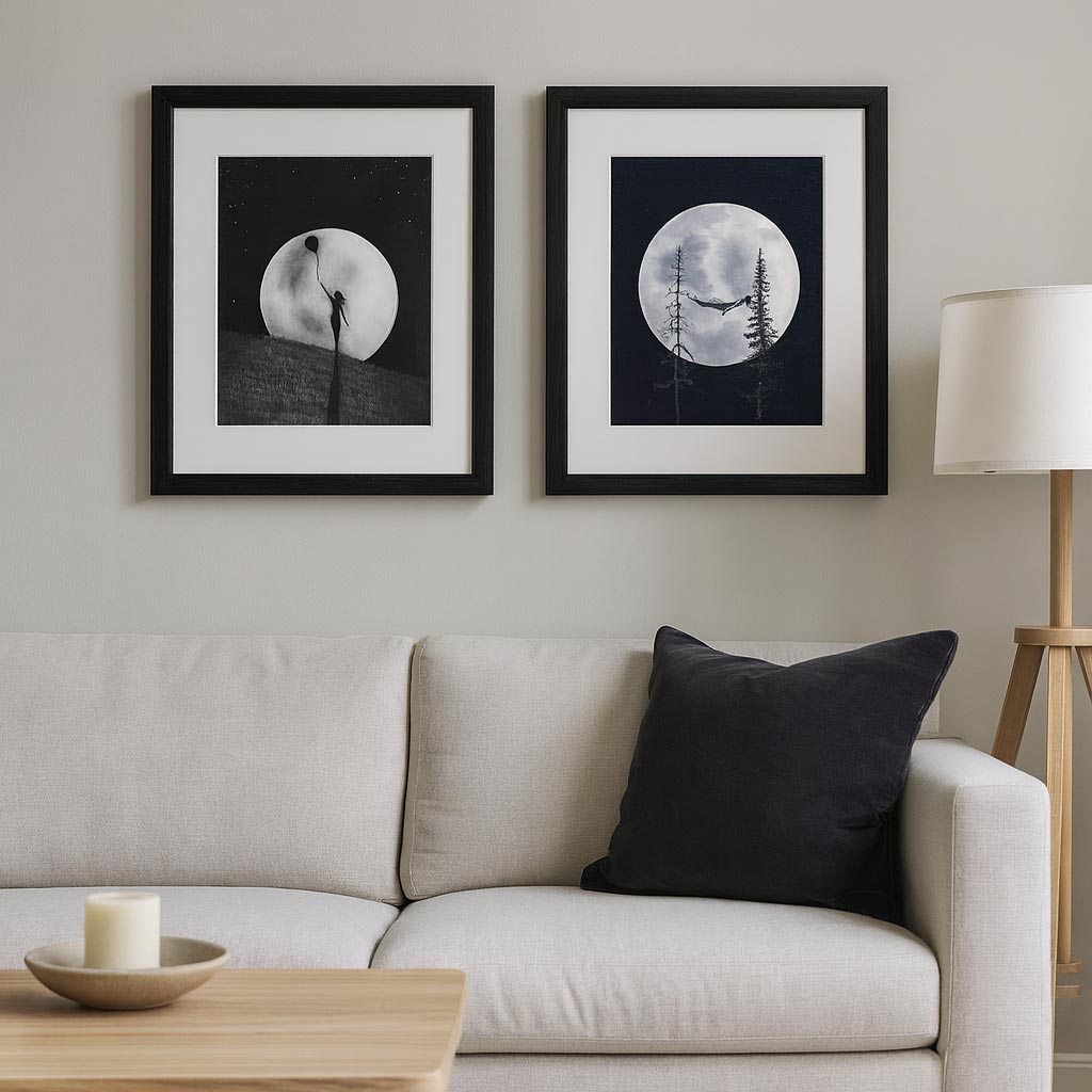 Sophia Between Worlds Framed Art Print Set-Drawing-nakedpastor