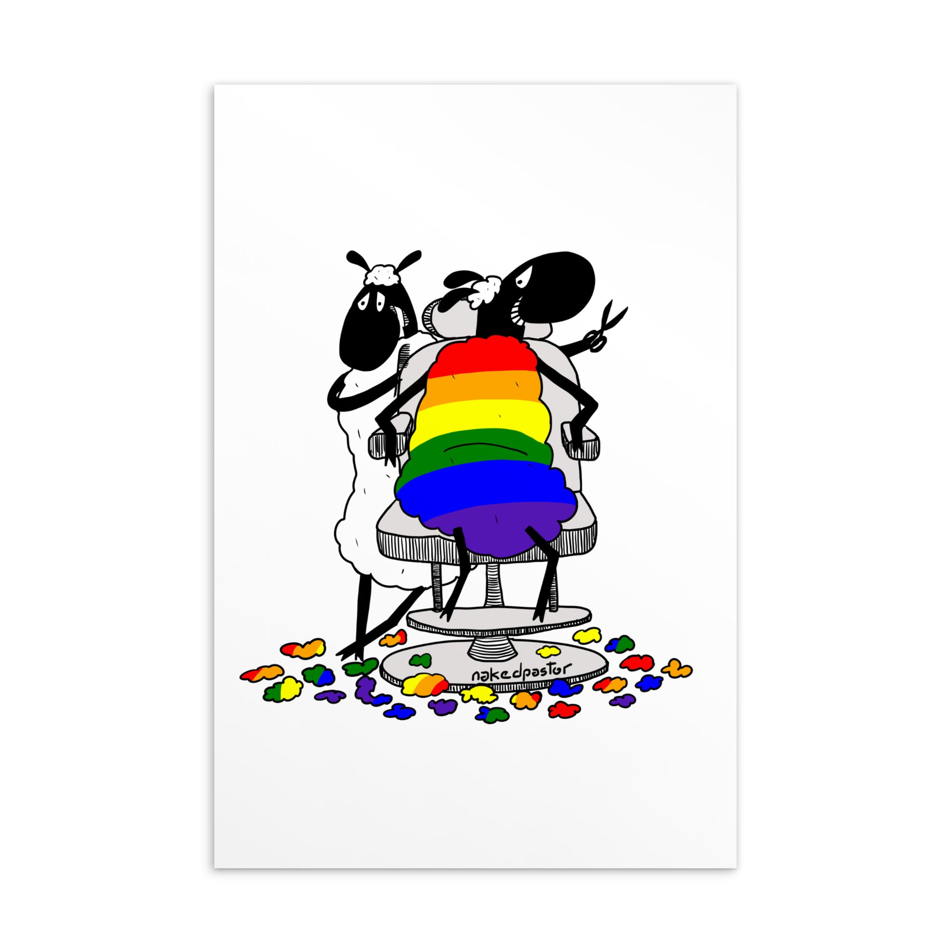 Rainbow Haircut Mini Print-nakedpastor