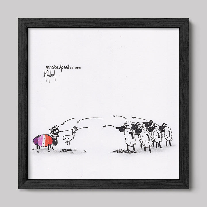 Don't Stone Others Lesbian Version Cartoon Print-Cartoons-nakedpastor