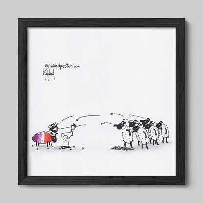 Don't Stone Others Lesbian Version Cartoon Print-Cartoons-nakedpastor