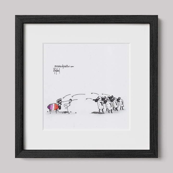Don't Stone Others Lesbian Version Cartoon Print-Cartoons-nakedpastor