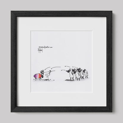 Don't Stone Others Lesbian Version Cartoon Print-Cartoons-nakedpastor
