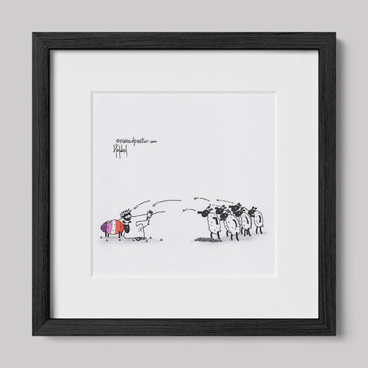 Don't Stone Others Lesbian Version Cartoon Print-Cartoons-nakedpastor