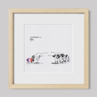 Don't Stone Others Lesbian Version Cartoon Print-Cartoons-nakedpastor