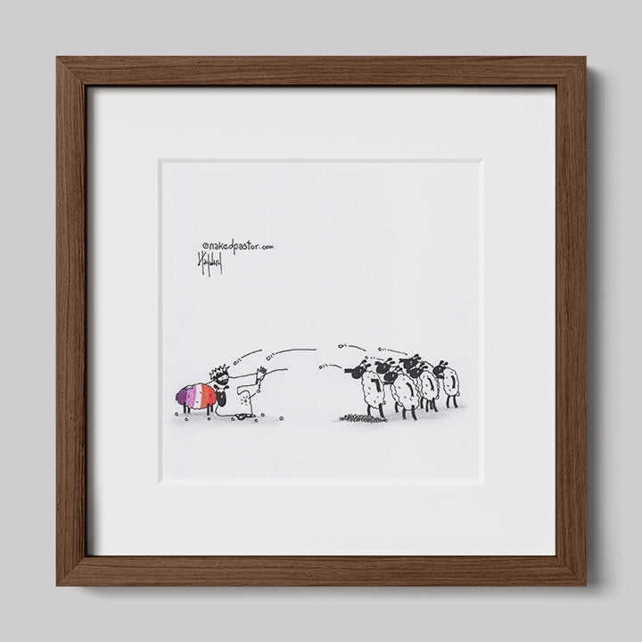 Don't Stone Others Lesbian Version Cartoon Print-Cartoons-nakedpastor