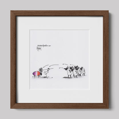 Don't Stone Others Lesbian Version Cartoon Print-Cartoons-nakedpastor