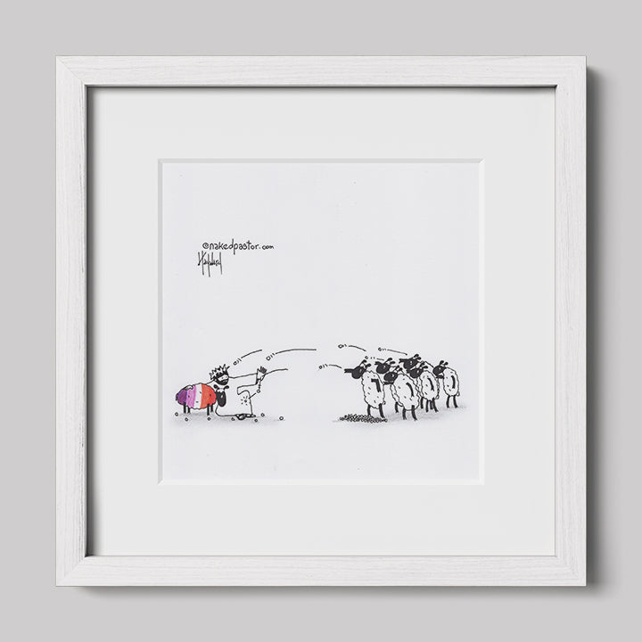 Don't Stone Others Lesbian Version Cartoon Print-Cartoons-nakedpastor