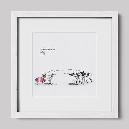 Don't Stone Others Lesbian Version Cartoon Print-Cartoons-nakedpastor