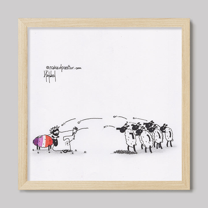 Don't Stone Others Lesbian Version Cartoon Print-Cartoons-nakedpastor